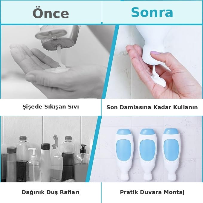 Matflow Duvara Monte Silikon Şampuan Dispenseri