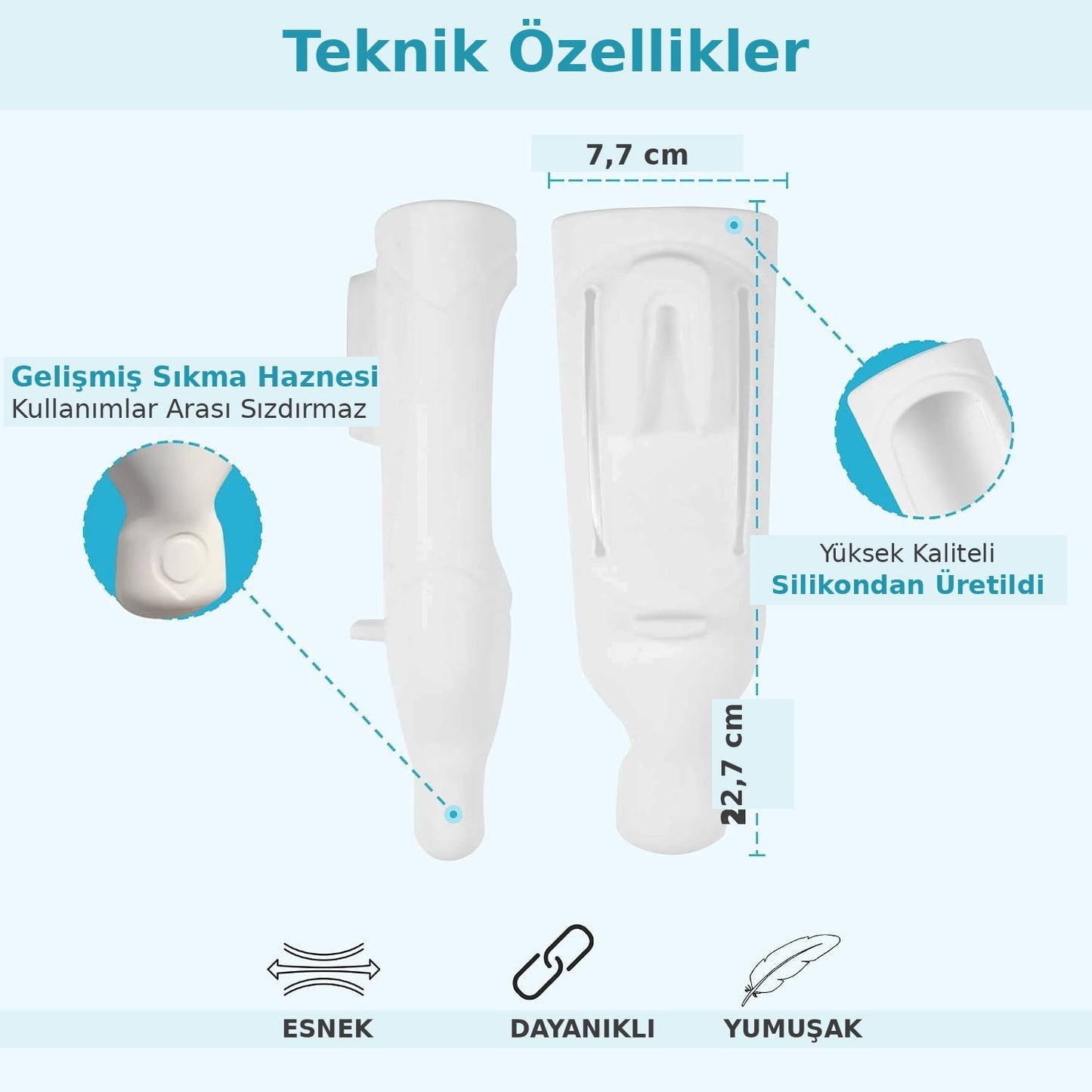 Matflow Duvara Monte Silikon Şampuan Dispenseri